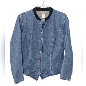 Stonebridge Y2k 90s Western Jean Jacket Women's Size 12 Button Down Denim